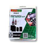 Stop & Go SW1010 5 Minute Emergency External Sidewall Tubeless Tire Repair Kit for Punctures on ATV, UTV, Trailer, Lawnmower, Off-Road RZRs, Side by Sides, & Golf Cart Tires (Large Patch)